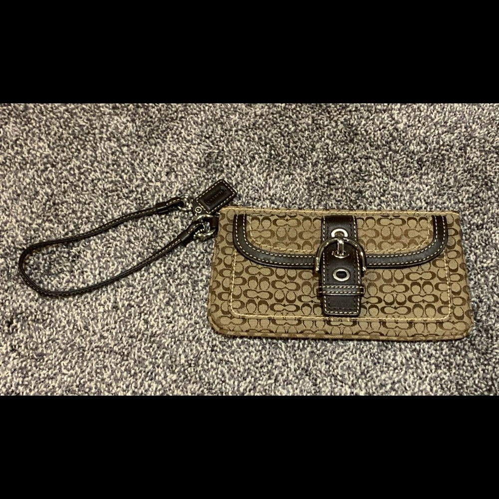 Brown Coach Wristlet
